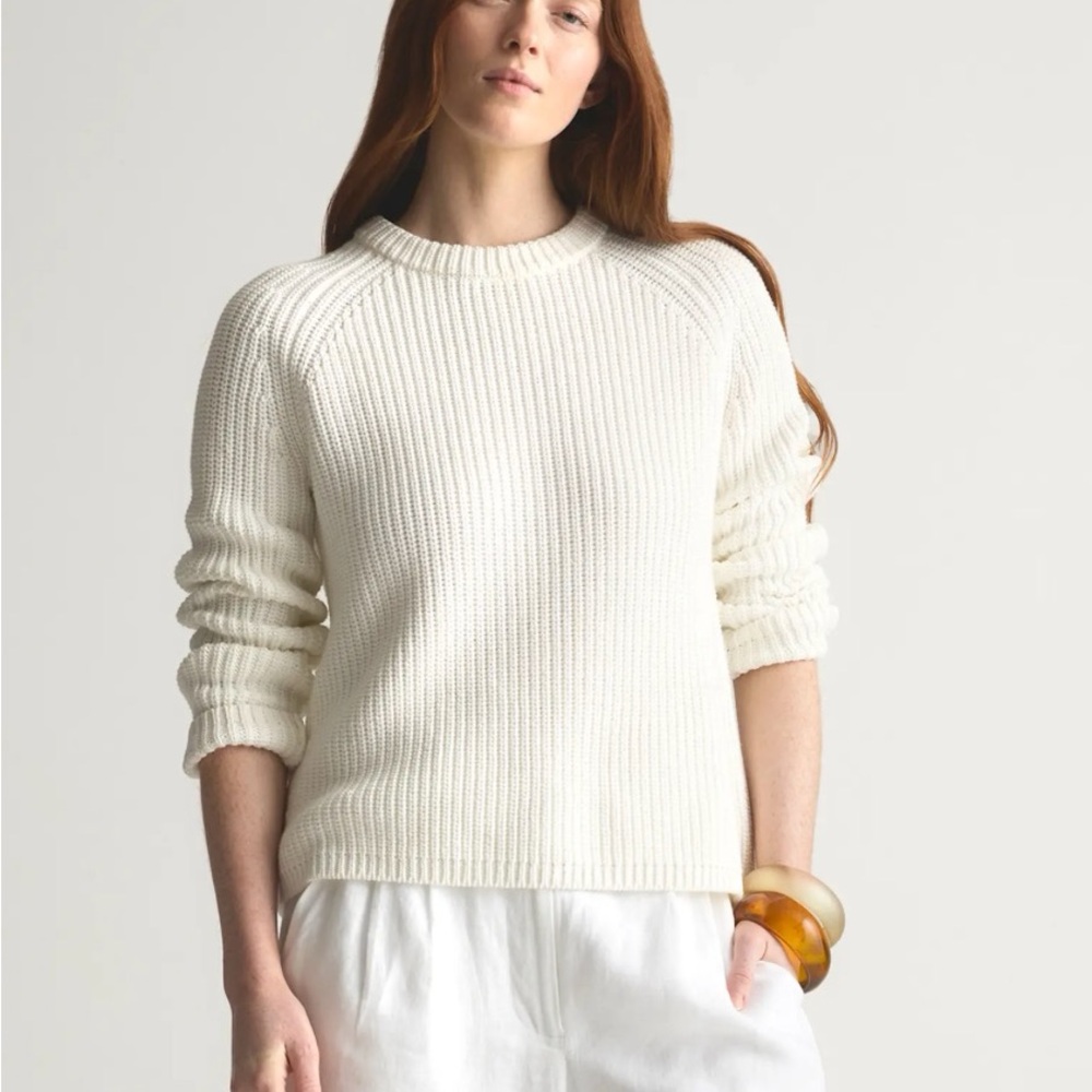 Quince 100% Organic Cotton Fisherman Crew Sweater